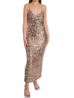NEO NOIR DRESS LYDIA SEQUINS TOFFEE