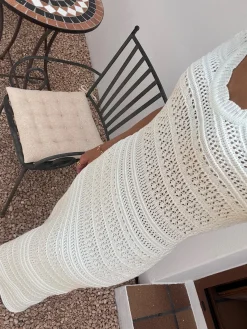 NEO NOIR DRESS MEIKO KNIT OFF WHITE