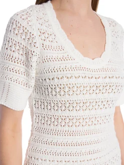 NEO NOIR DRESS MEIKO KNIT OFF WHITE