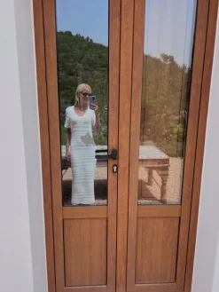 NEO NOIR DRESS MEIKO KNIT OFF WHITE