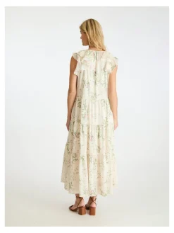 NEO NOIR DRESS MESSINA FLOWER FIELD OFF WHITE