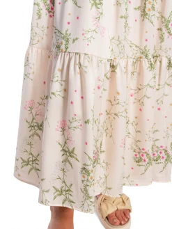 NEO NOIR DRESS MESSINA FLOWER FIELD OFF WHITE