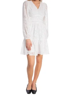 NEO NOIR DRESS RIHANA BURNOUT WHITE