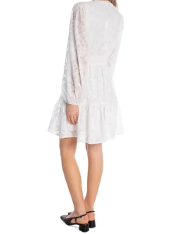 NEO NOIR DRESS RIHANA BURNOUT WHITE