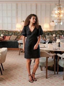 NEO NOIR DRESS SIKA BROCADE BLACK