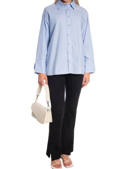 NEO NOIR SHIRT HEATHER POPLIN LIGHT BLUE