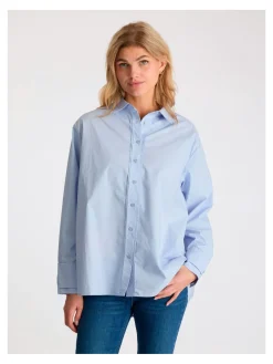 NEO NOIR SHIRT HEATHER POPLIN LIGHT BLUE