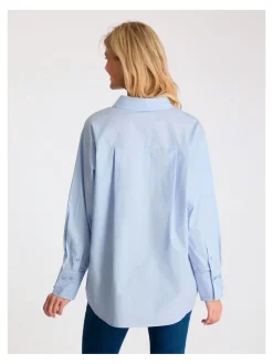 NEO NOIR SHIRT HEATHER POPLIN LIGHT BLUE