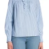 NEO NOIR SHIRT JUSTINE STRIPE LIGHT BLUE