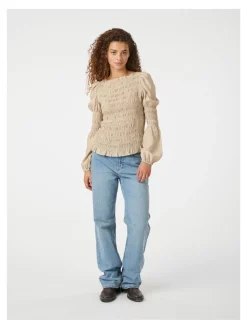 NEO NOIR SHIRT POLKA SMOCK SAND