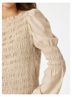 NEO NOIR SHIRT POLKA SMOCK SAND