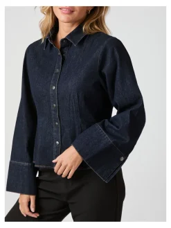 NEO NOIR SHIRT ROSA DENIM DARK BLUE