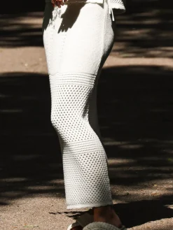 NEO NOIR SKIRT COMO CROCHET KNIT OFF WHITE