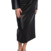 NEO NOIR SKIRT NETTIE FAUX LEATHER BLACK