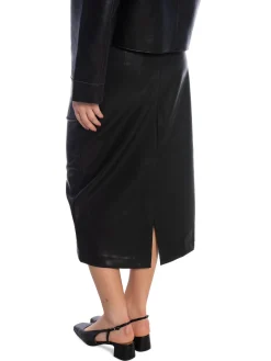 NEO NOIR SKIRT NETTIE FAUX LEATHER BLACK