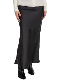 NEO NOIR SKIRT VICKY HEAVY SATEEN STEEL GREY