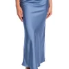 NEO NOIR SKIRT VICKY HEAVY SATEEN SMOKE BLUE