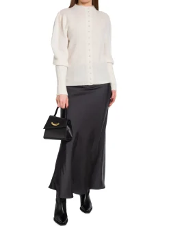 NEO NOIR SKIRT VICKY HEAVY SATEEN STEEL GREY