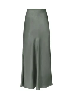 NEO NOIR SKIRT VICKY HEAVY SATEEN SMOKE GREEN
