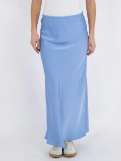 NEO NOIR SKIRT VICKY HEAVY SATEEN SMOKE BLUE