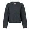 NEO NOIR SWEATER DETRI SOLID KNIT ANTRACIT