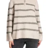 NEO NOIR SWEATER NEVENA STRIPE DARK GREY/ OFF WHITE