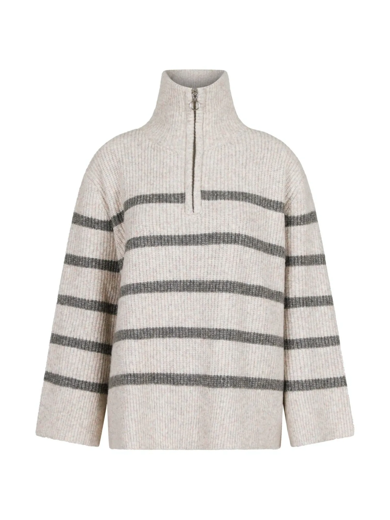 NEO NOIR SWEATER NEVENA STRIPE DARK GREY/ OFF WHITE