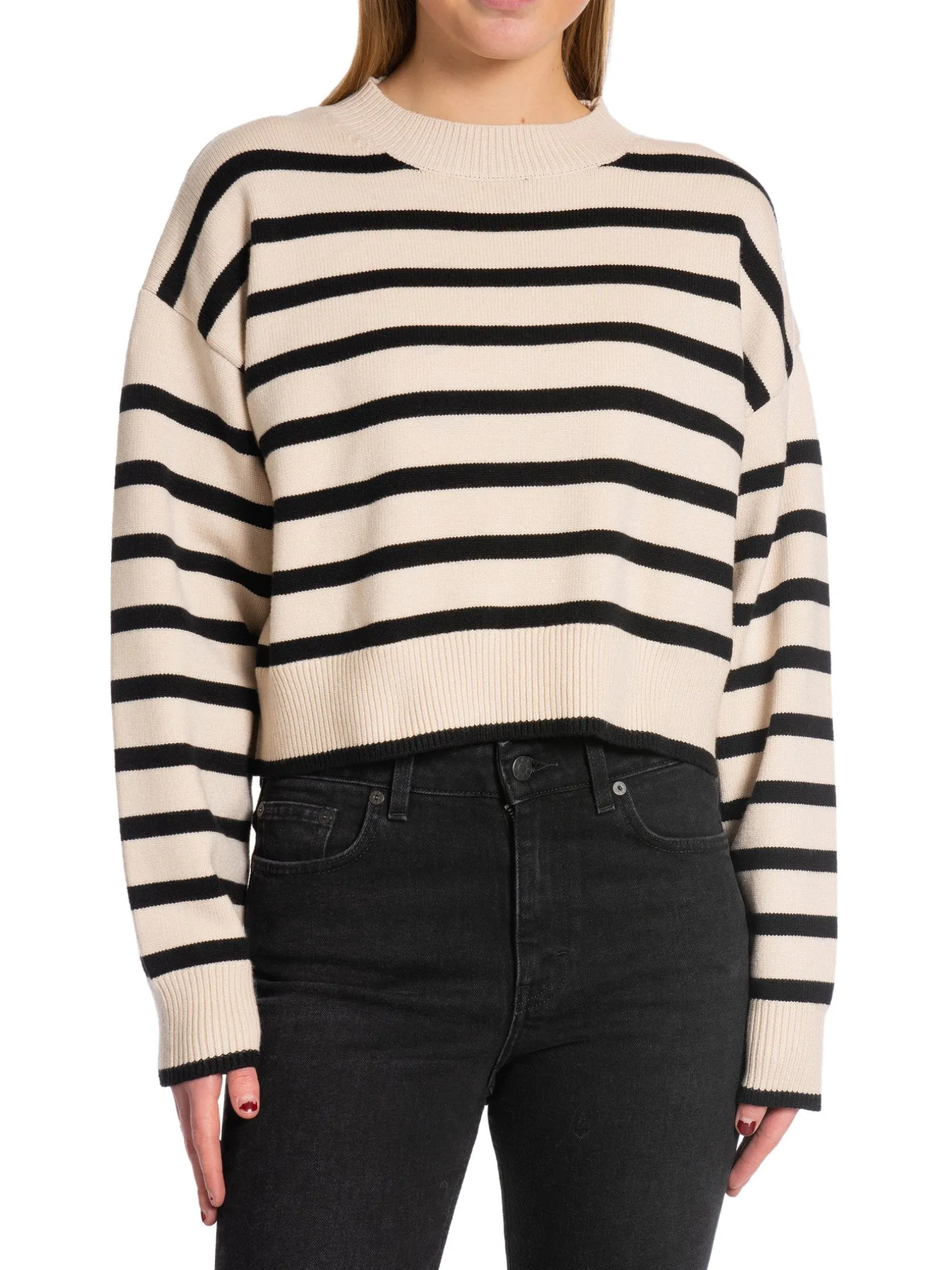 NEO NOIR SWEATER REBEKKA STRIPE SAND