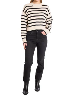 NEO NOIR SWEATER REBEKKA STRIPE SAND