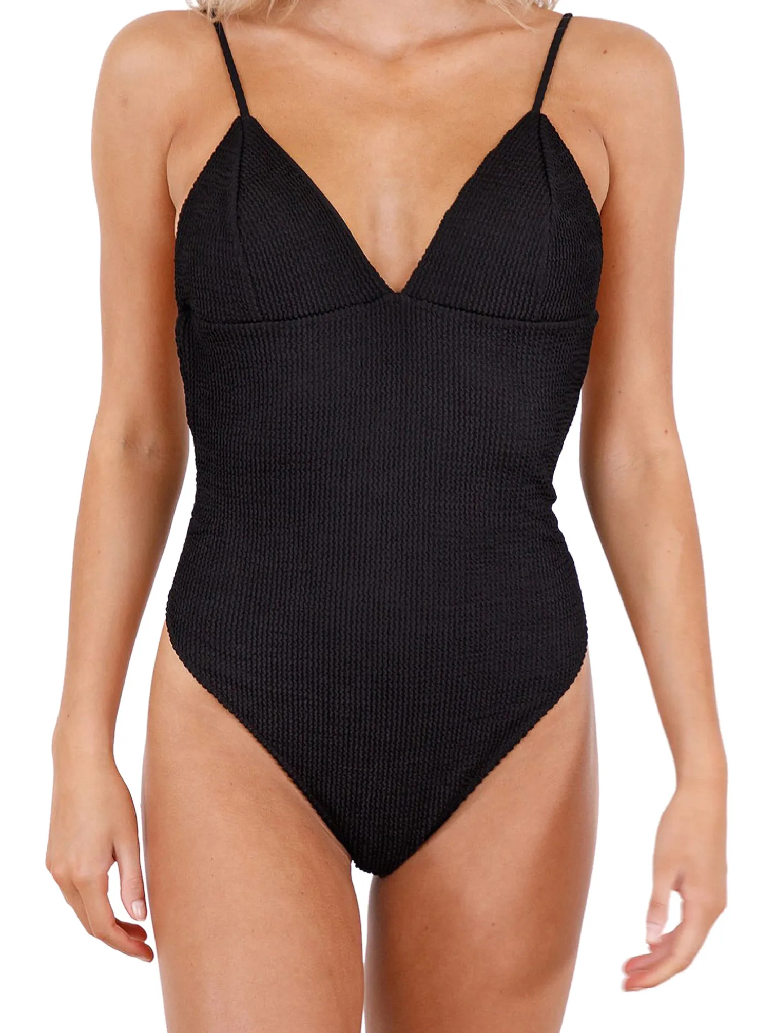 NEO NOIR SWIMSUIT SKIN SAND CREPE BLACK