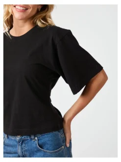 NEO NOIR TOP ASHA BOXY TEE BLACK
