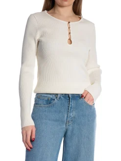 NEO NOIR TOP CARLTON KNIT OFF WHITE