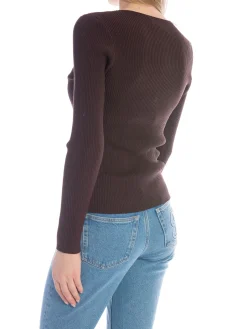 NEO NOIR TOP CARLTON KNIT BROWN