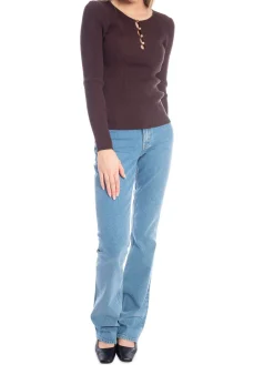 NEO NOIR TOP CARLTON KNIT BROWN