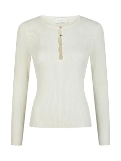 NEO NOIR TOP CARLTON KNIT OFF WHITE