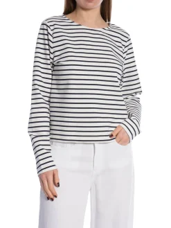 NEO NOIR TOP CLAUDIO STRIPE NAVY