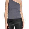 NEO NOIR TOP CLEMENTINE GLITTER KNIT STEEL GREY