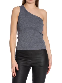 NEO NOIR TOP CLEMENTINE GLITTER KNIT STEEL GREY