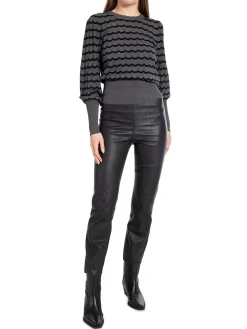 NEO NOIR TOP DARY STITCH KNIT DARK GREY