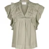 NEO NOIR TOP JAYLA S VOILE SMOKE GREEN