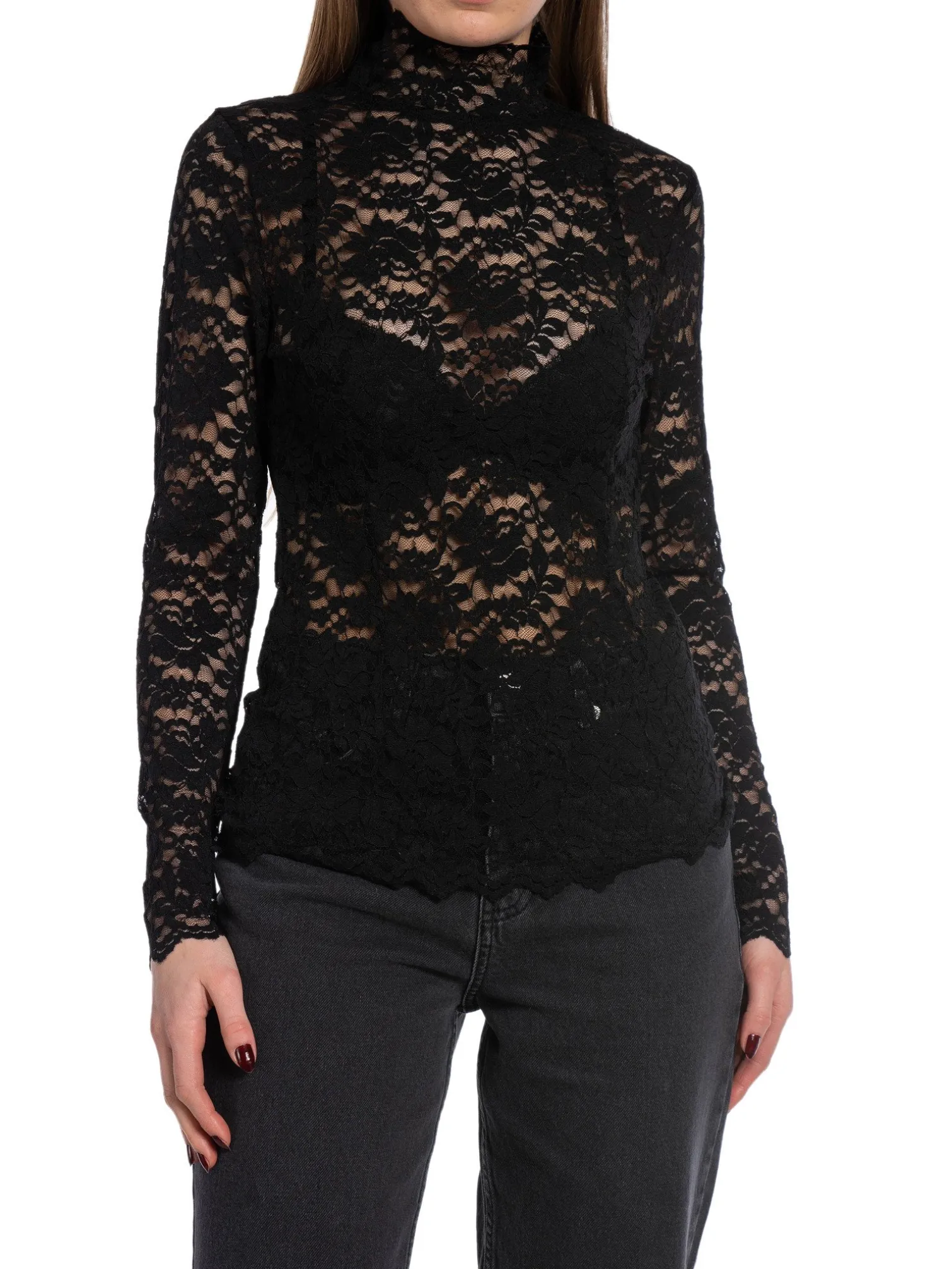 NEO NOIR TOP LIZA LACEFL BLACK