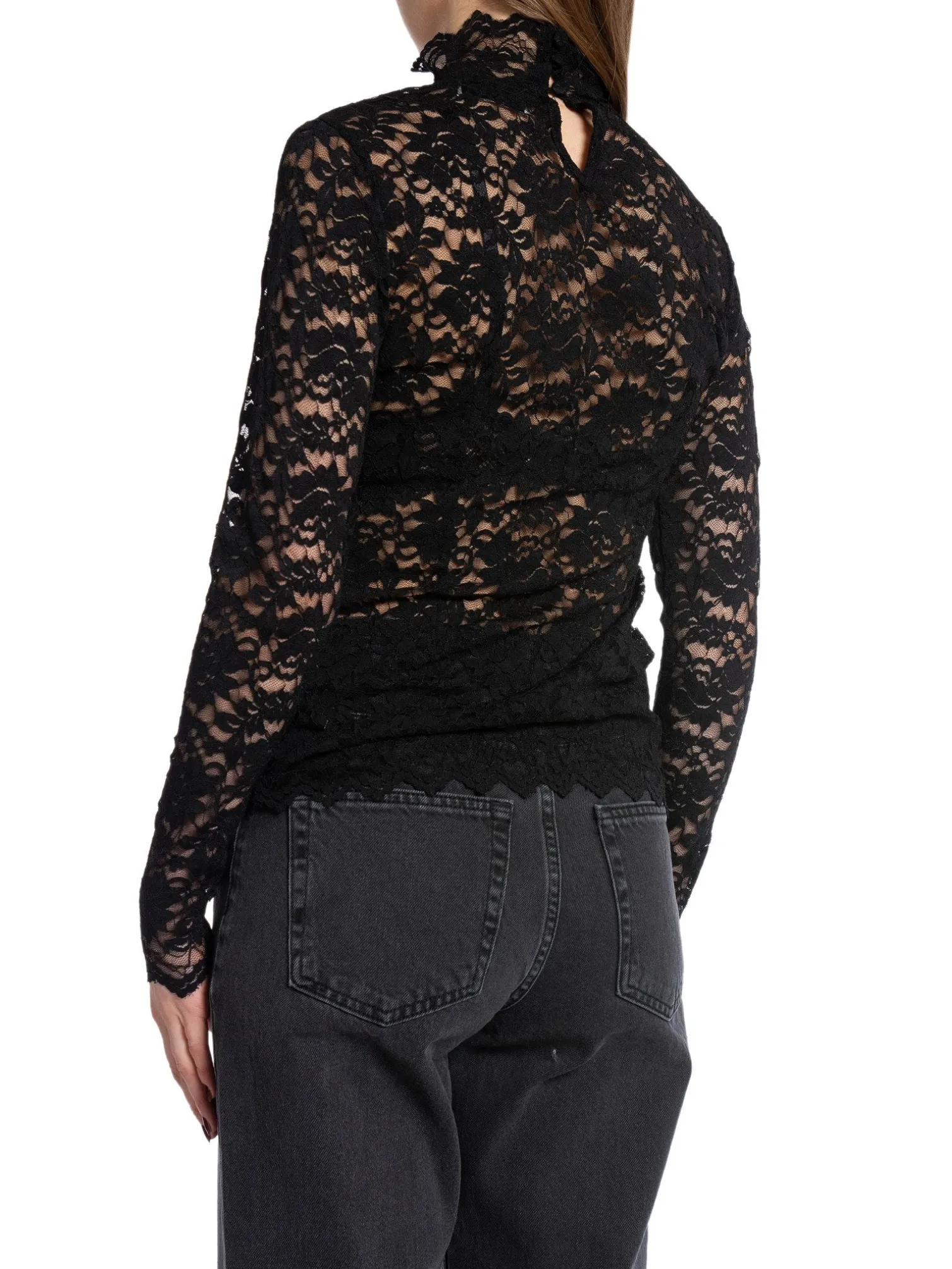 NEO NOIR TOP LIZA LACEFL BLACK