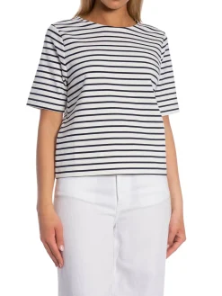 NEO NOIR TOP SIANIE STRIPE NAVY