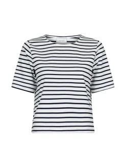 NEO NOIR TOP SIANIE STRIPE NAVY