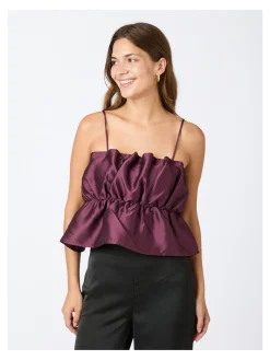 NEO NOIR TOP TIPTON DULL BURGUNDY