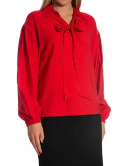 NORR BLOUSE BAMBO LS RED