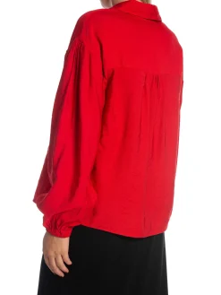 NORR BLOUSE BAMBO LS RED