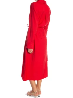 NORR DRESS BAMBO SHIRT DRESS RED