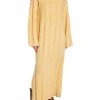 NORR DRESS FUSCIA RIB KNIT LIGHT YELLOW MÉLANGE