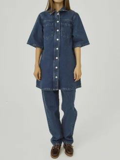 NORR DRESS NINNI DENIM MEDIUM BLUE DENIM